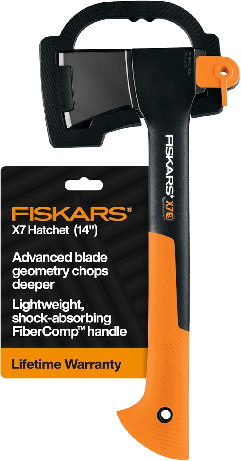 Fiskars X7 Hatchet 14 Inch, Lightweight Wood Splitter for Small to Medium Kindling