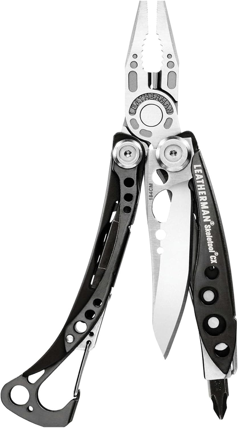 LEATHERMAN Skeletool CX 7-in-1 Lightweight Minimalist Multi-Tool, Black & Silver