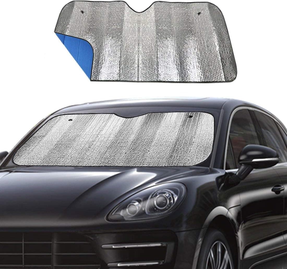 Big Ant Windshield Sunshade Foldable UV Ray Reflector, Blue 55" x 27.5"