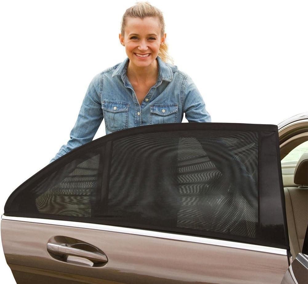 AMAZZANG Adjustable Auto Window Mosquito Net Pair