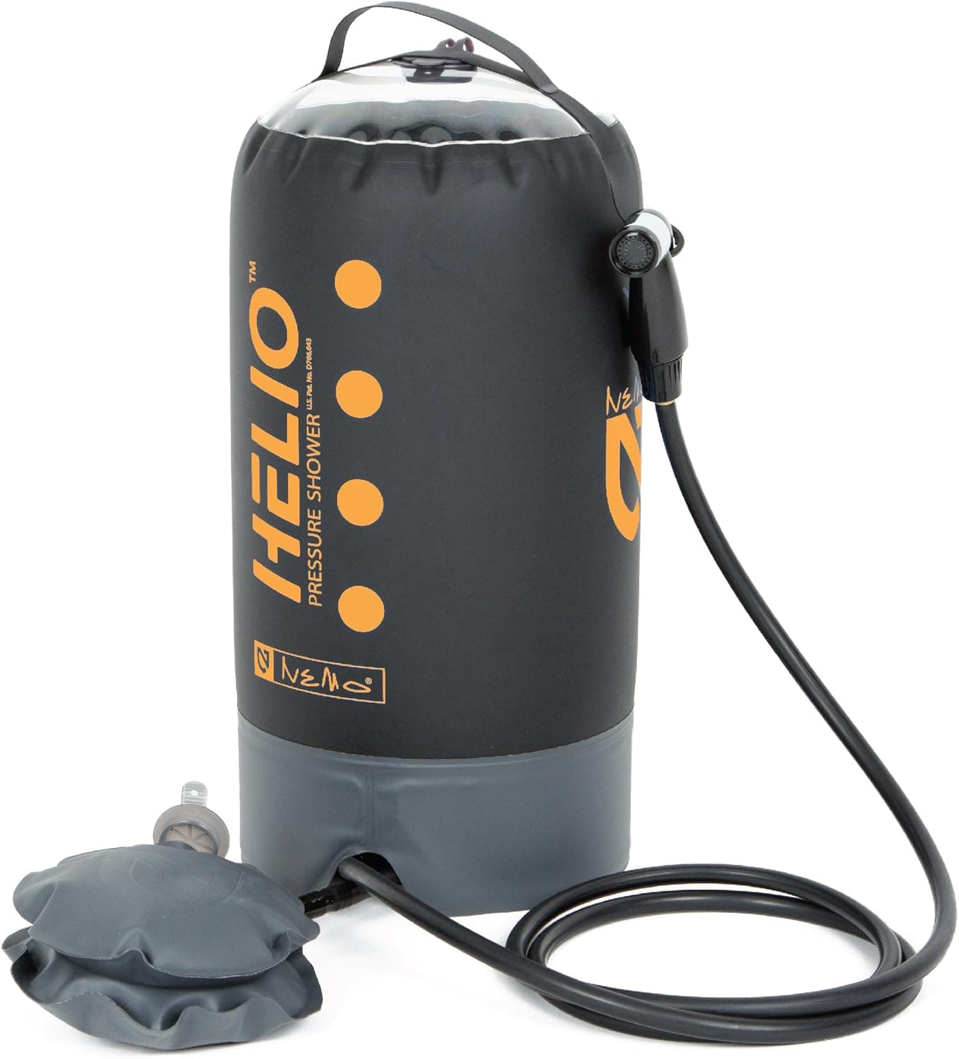 NEMO Helio Portable Pressure Shower with Foot Pump