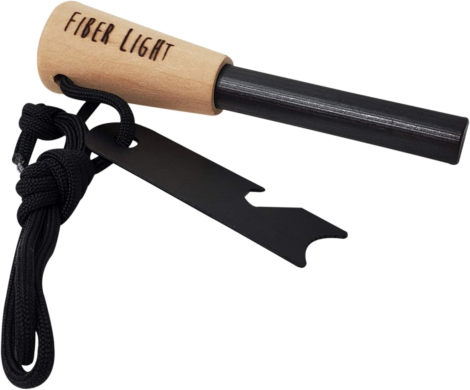 OUTDOOR ELEMENT Ferro Rod Fire Starter with Wooden Handle