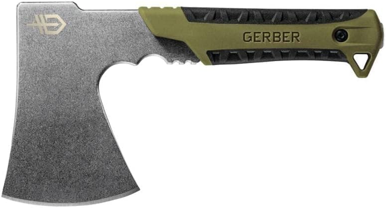 Gerber Gear Pack Hatchet - 3.5" Steel Blade Axe with Full Tang, Camping Gear with Nylon Sheath