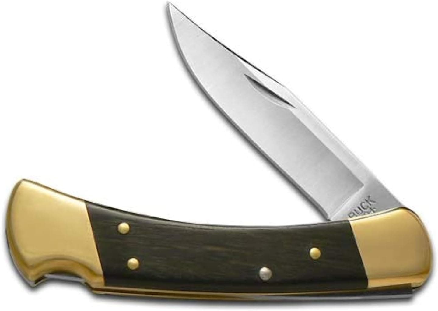Buck 110 Folding Hunter Wooden Pocket Knife, 420HC Clip Point Blade, Made in USA