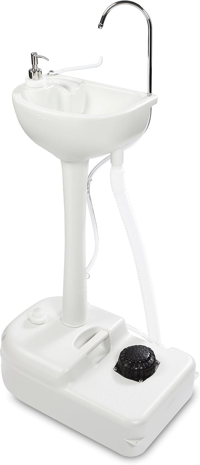 Hike Crew Portable Outdoor Foot Pump Camping Sink, 5 Gallon Tank