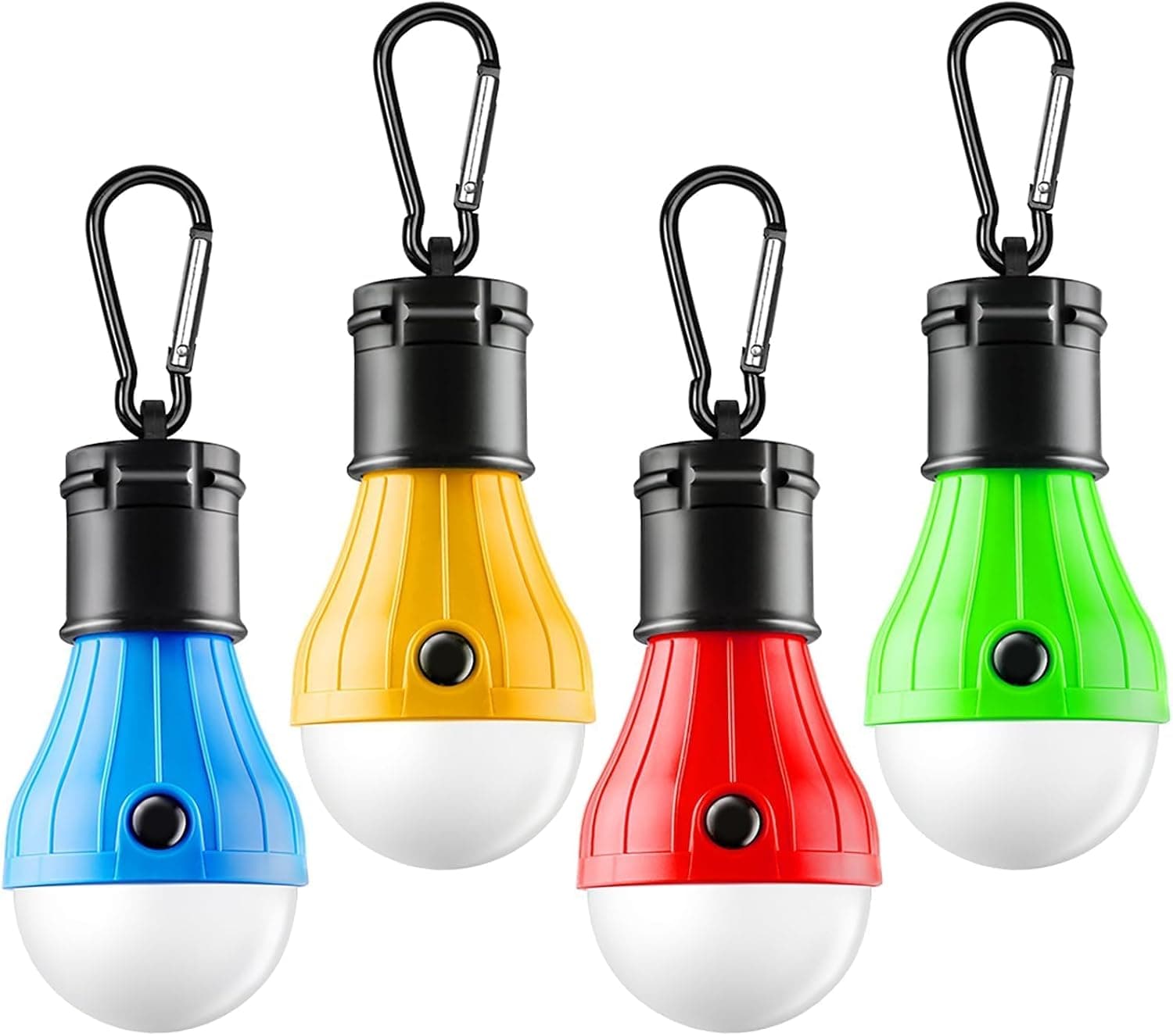 FLY2SKY 4Pcs Portable LED Camping Lights with Clip Hook Emergency Tent Lights Bulbs