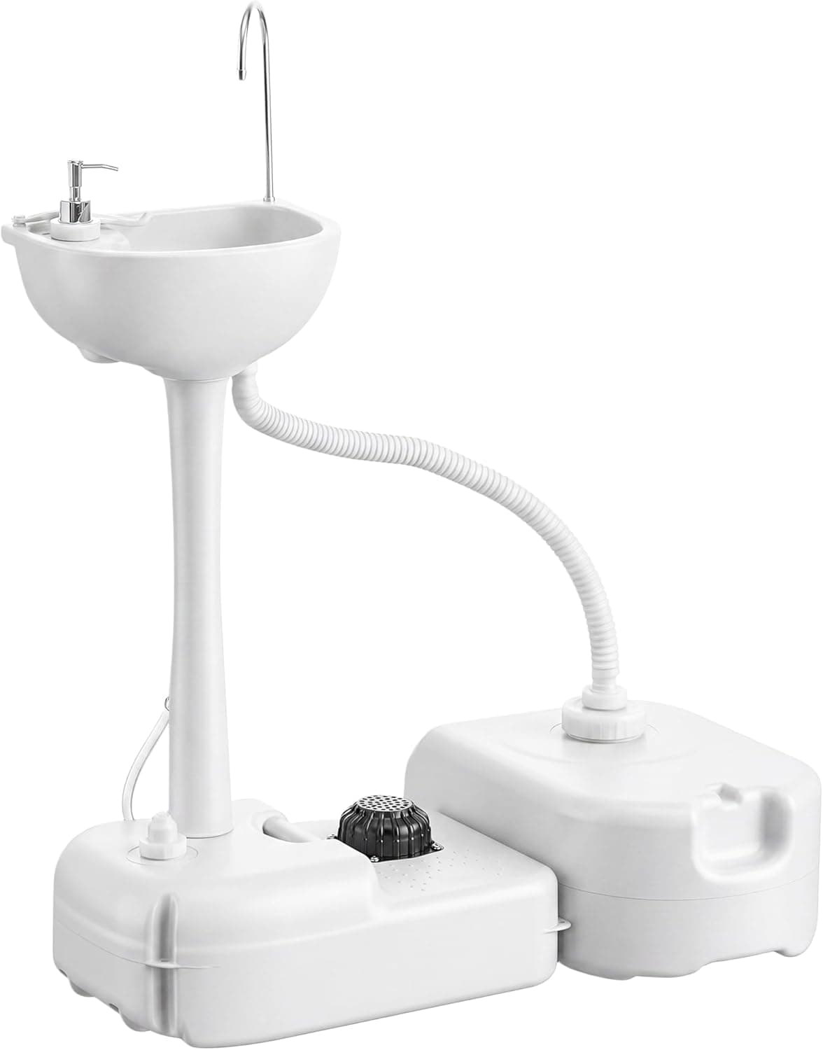 kleankin Portable Camping Sink, Handwashing Station 4.5 Gal Tank, 6.3 Gal Recovery