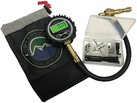 Overland Vehicle Systems Digital Tire Deflator with Valve Kit & Storage Bag Universal