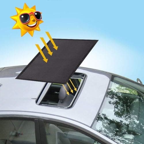 Magnetic Car Sunroof Sun Shade Breathable Mesh,Car roof Cover for Camping | UV Protection for Moonroof and Side Window, Quick Install, Sunroof Shade for SUV, Truck, Van, Car Camping Essentials