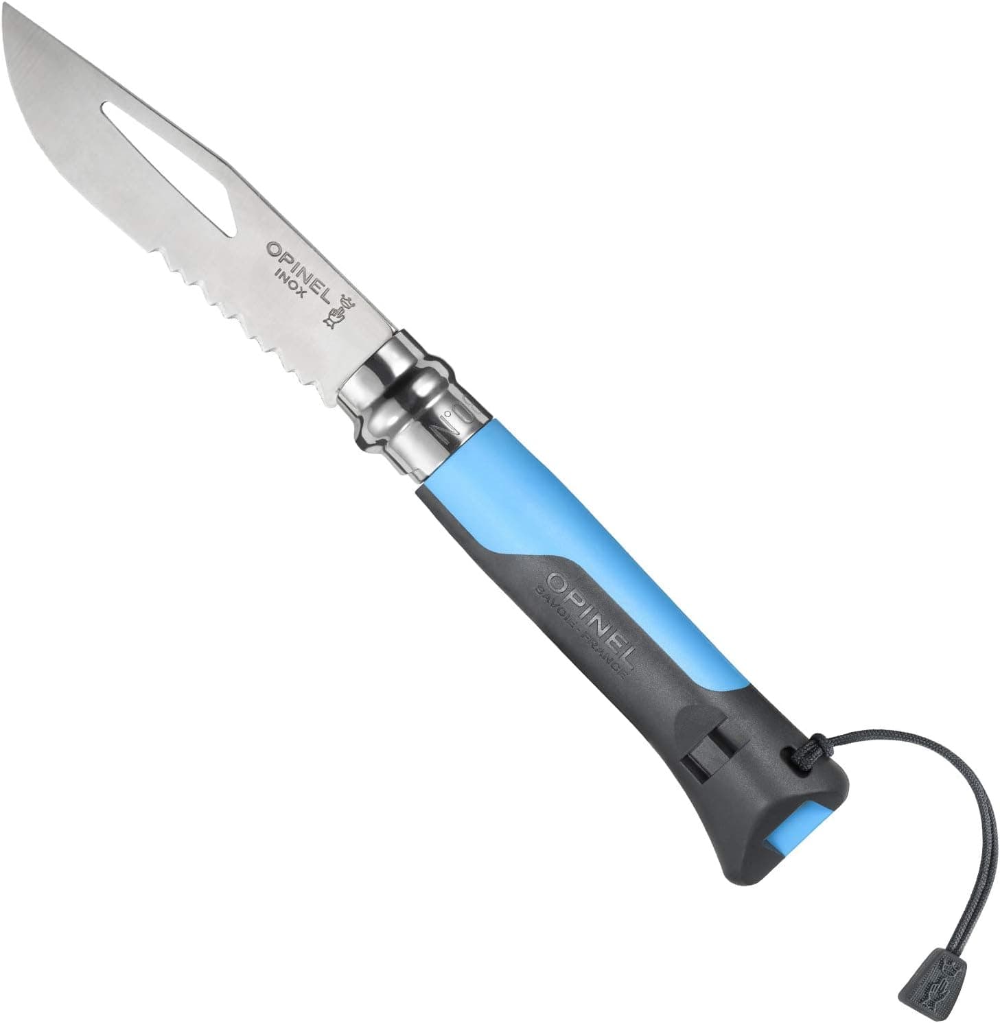 OPINEL No. 08 Outdoor Folding Knife, Stainless Steel Blade (Blue)