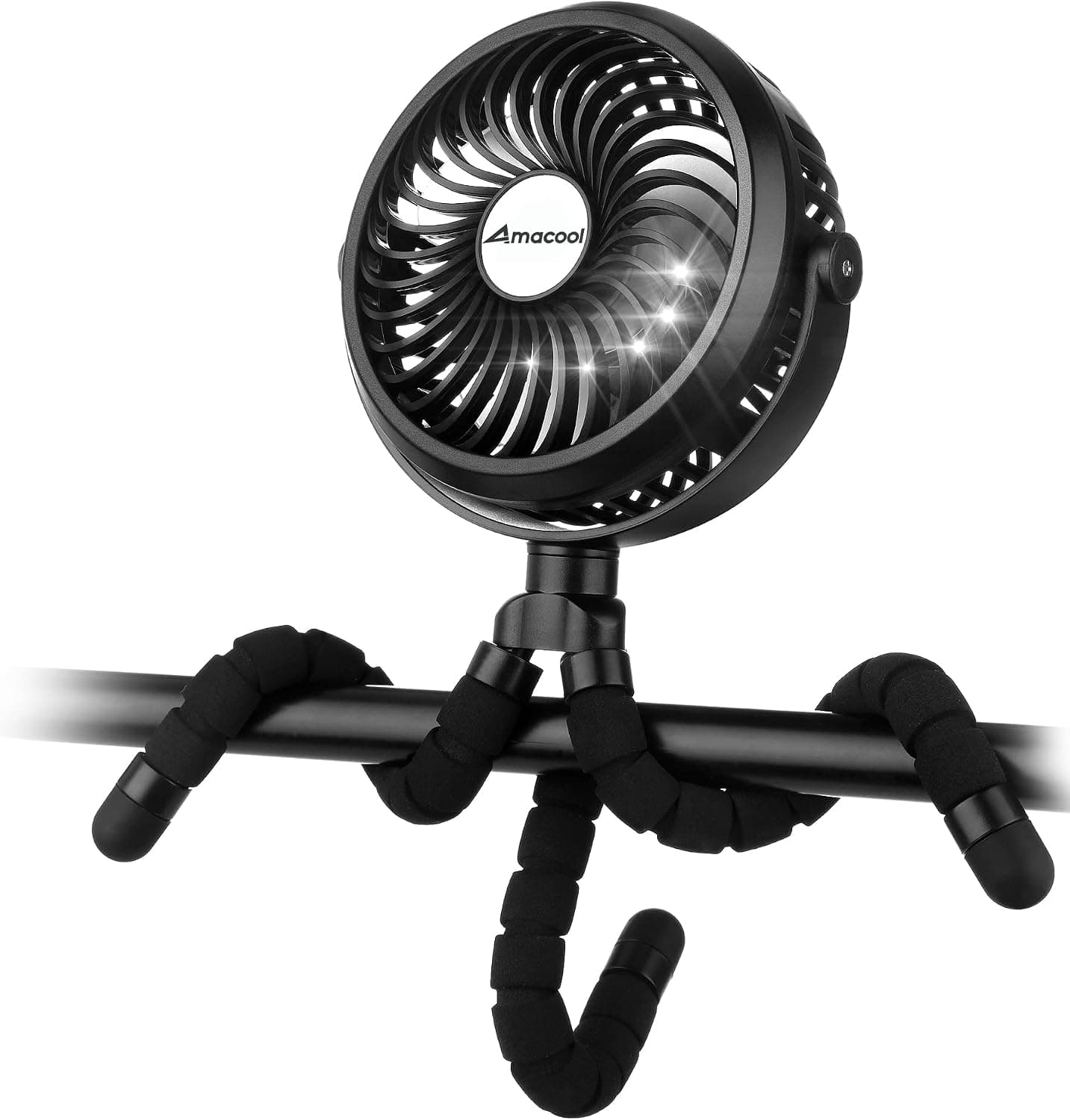Amacool Flexible Tripod Rechargeable Camping Fan