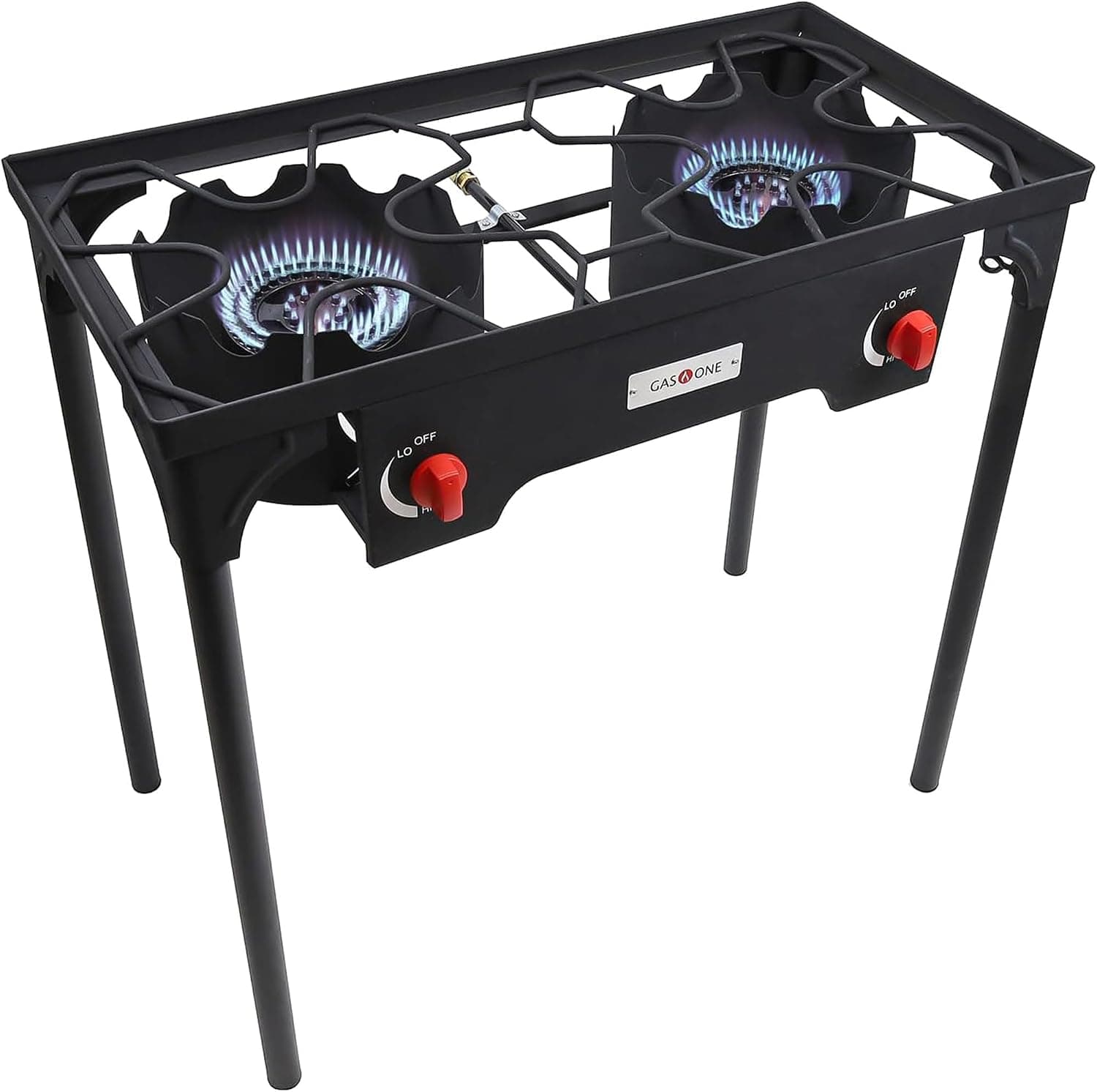 Gas One Propane Double Burner Camp Stove (Removable Legs)