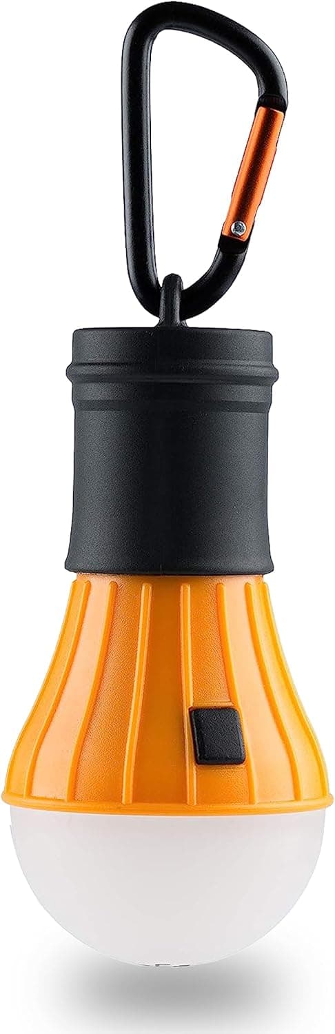 AceCamp Portable Tent LED Light Bulb Lantern with Clip Hook Carabiner for Camping, Includes Batteries