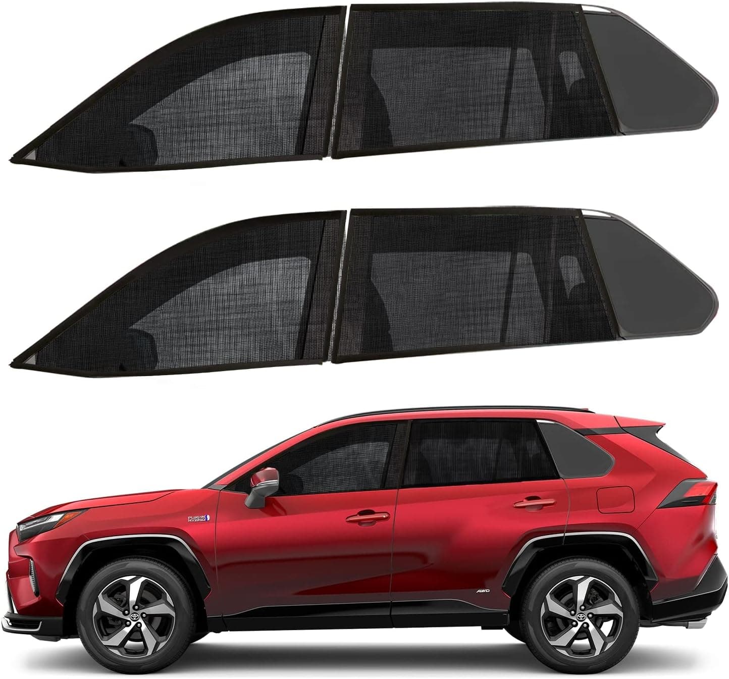AutomendPro Car Windows Mosquito Net 4-Pack