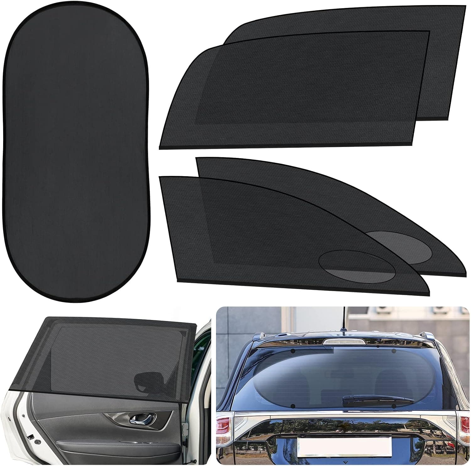 Car Window Screens Mosquito Net for Camping 5-Pack