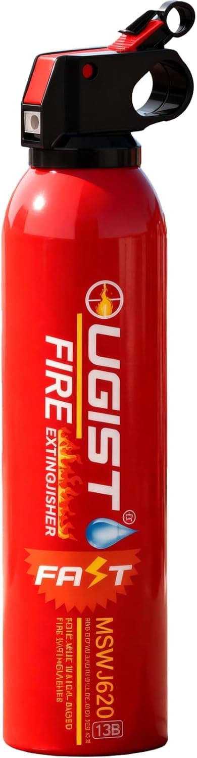 Ougist Small Portable Fire Extinguisher for Home and Car, 21oz, 1-Pack, Water-Based