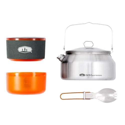 GSI Outdoors Glacier Stainless Ketalist Cookset, 1L Kettle, 1 Person