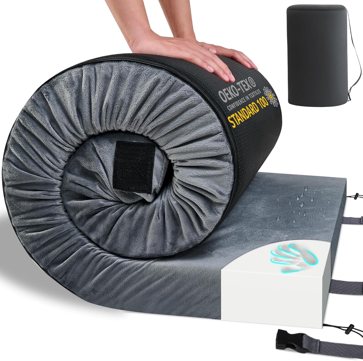 HomeMate CertiPUR-US Memory Foam Roll-Out Camping Mattress
