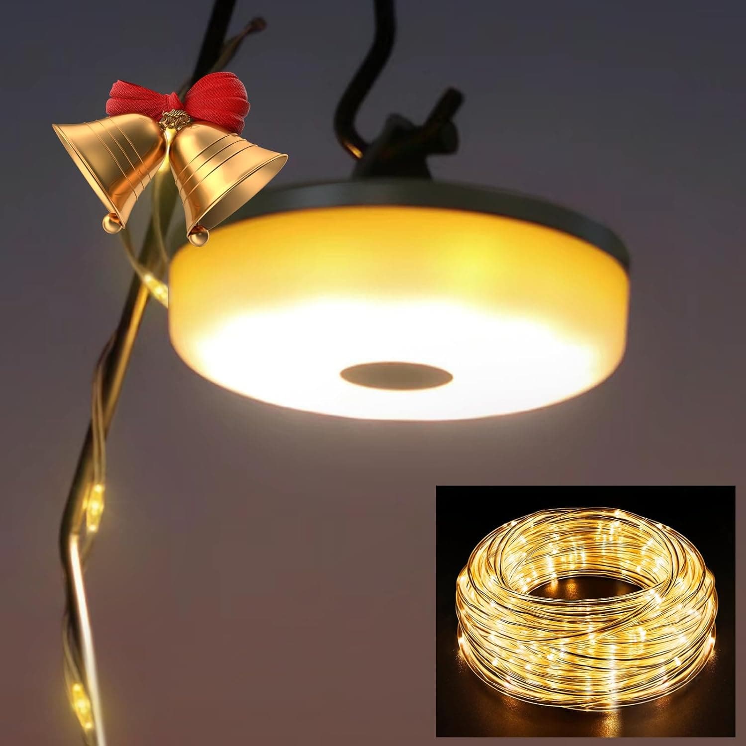HAMLITE Camping String Lights 2-in-1 32.8ft