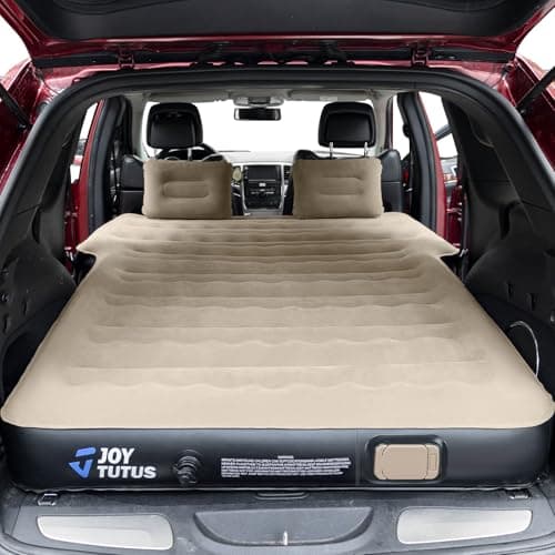 JOYTUTUS SUV Air Mattress with Built-in Pump for Car Camping, 2 Pillows