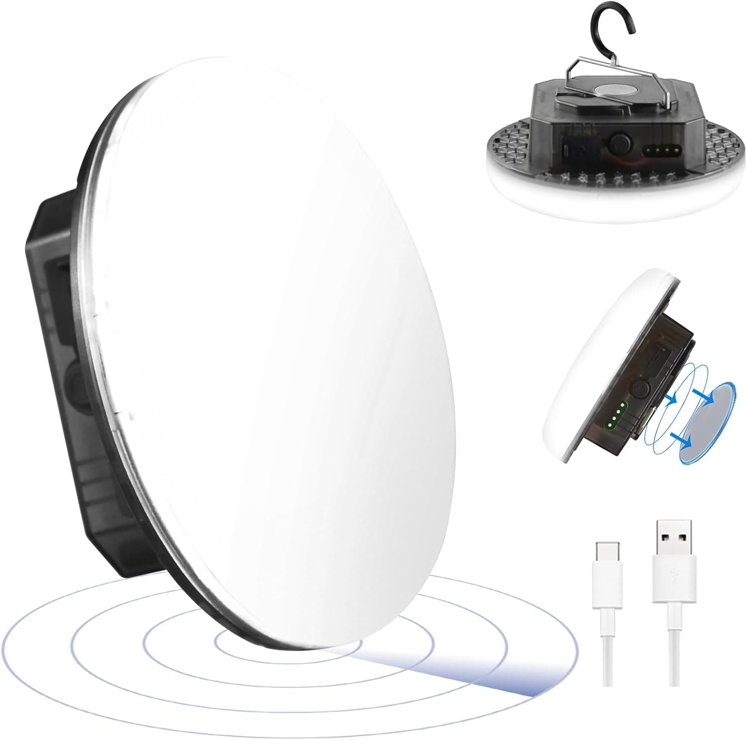 10000mAh Rechargeable Camping Light with Motion Sensor - 4000LM 30W Portable LED Lantern, IPX5