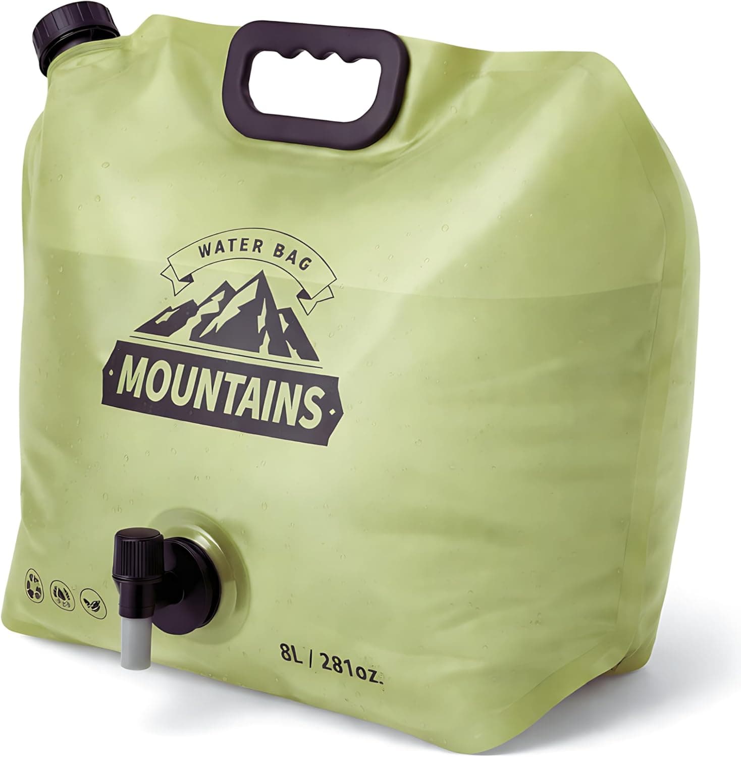 CoreMuse Camping Water Container 2 Gallon Collapsible Water Jug with Spout