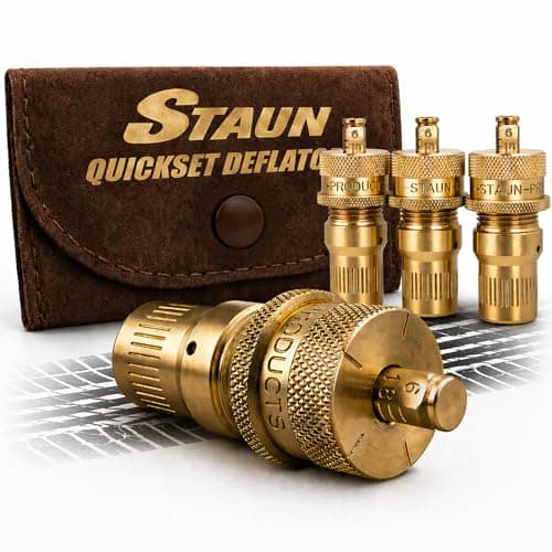 Staun Quickset Deflators with Precision Gauge, Tire Air Down Kit (6-30 PSI)