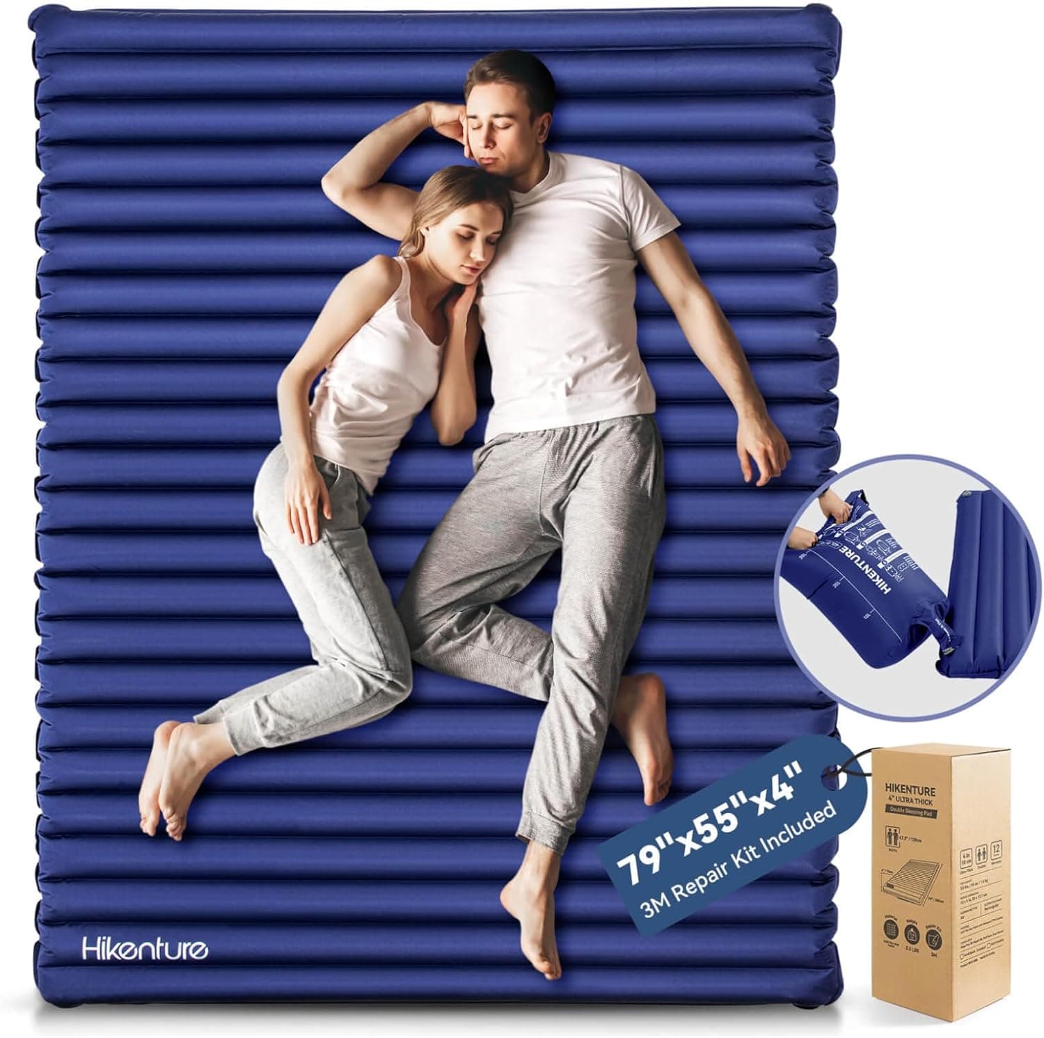 Hikenture Double Sleeping Pad (4 in, 79 x 55 in Queen)