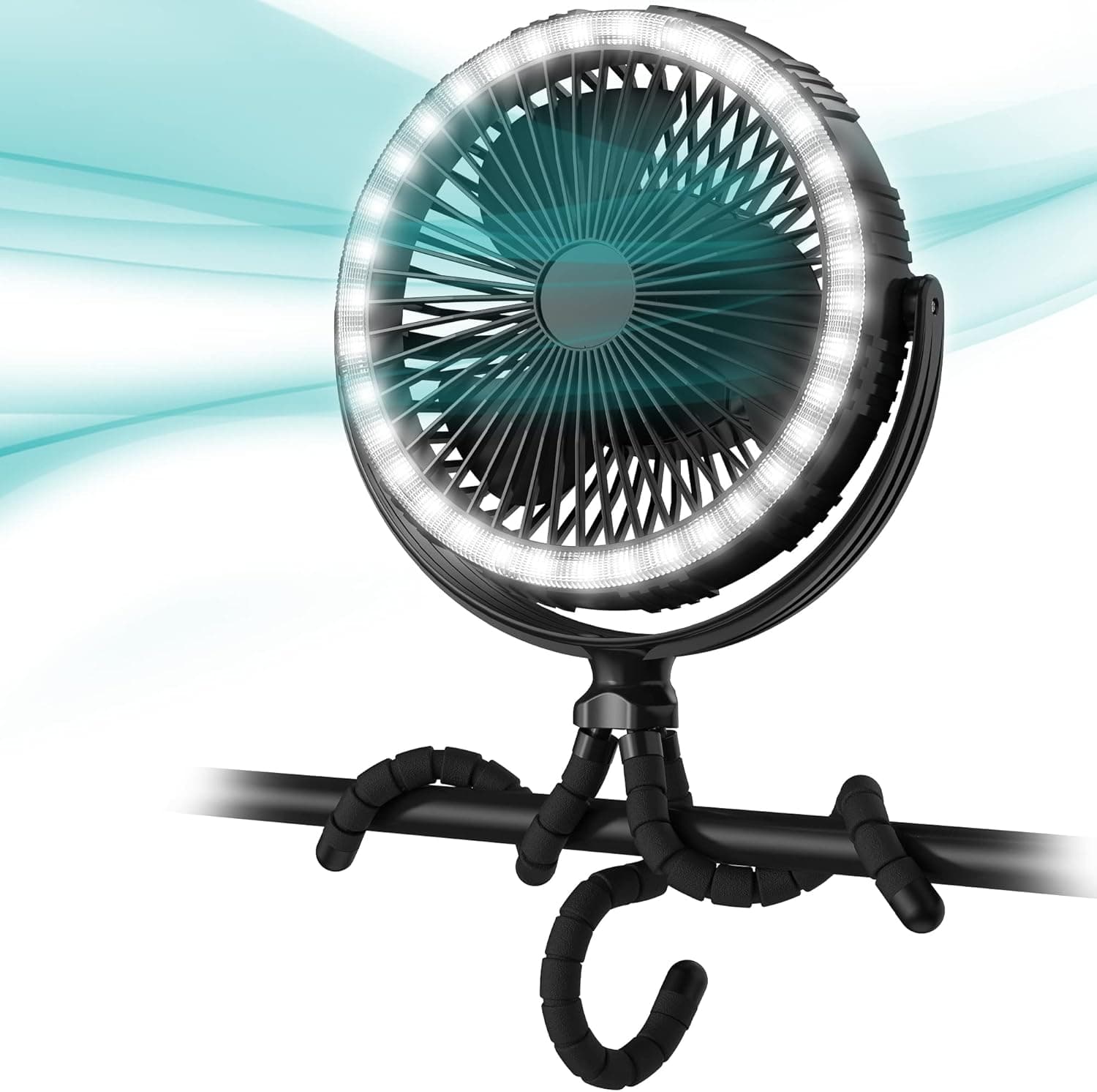 COMLIFE 10000mAh Camping Fan 8 in (Flexible Tripod)